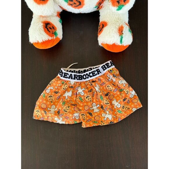 Build-A-Bear Pumpkin Nose Teddy Bear With Bearboxer Shorts Halloween 16" - Picture 5 of 15